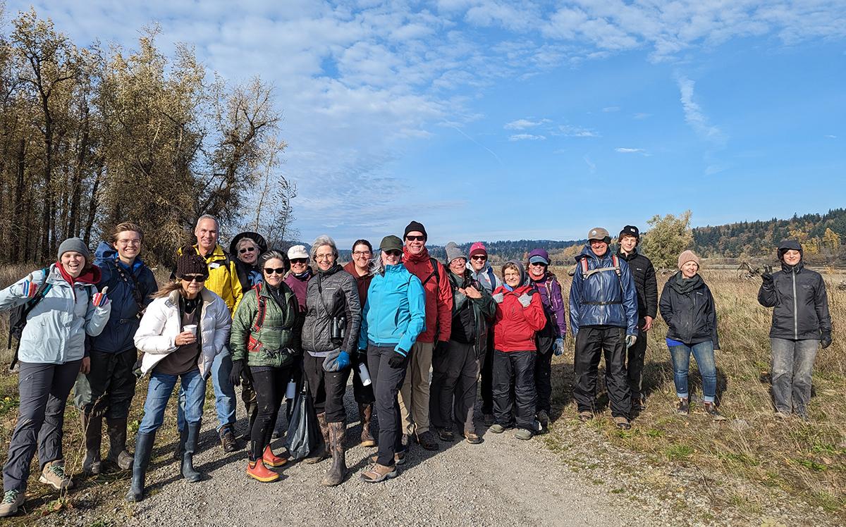 group picture of volunteers at the refuge