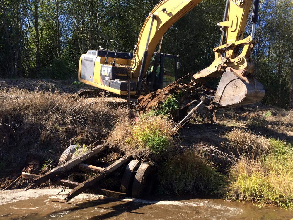 an old truck is removed from the EFLR