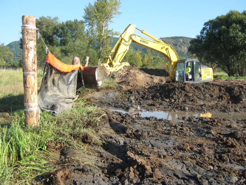 last of the levee is scraped out 