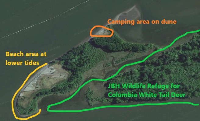 Wallace Island West Camping Map