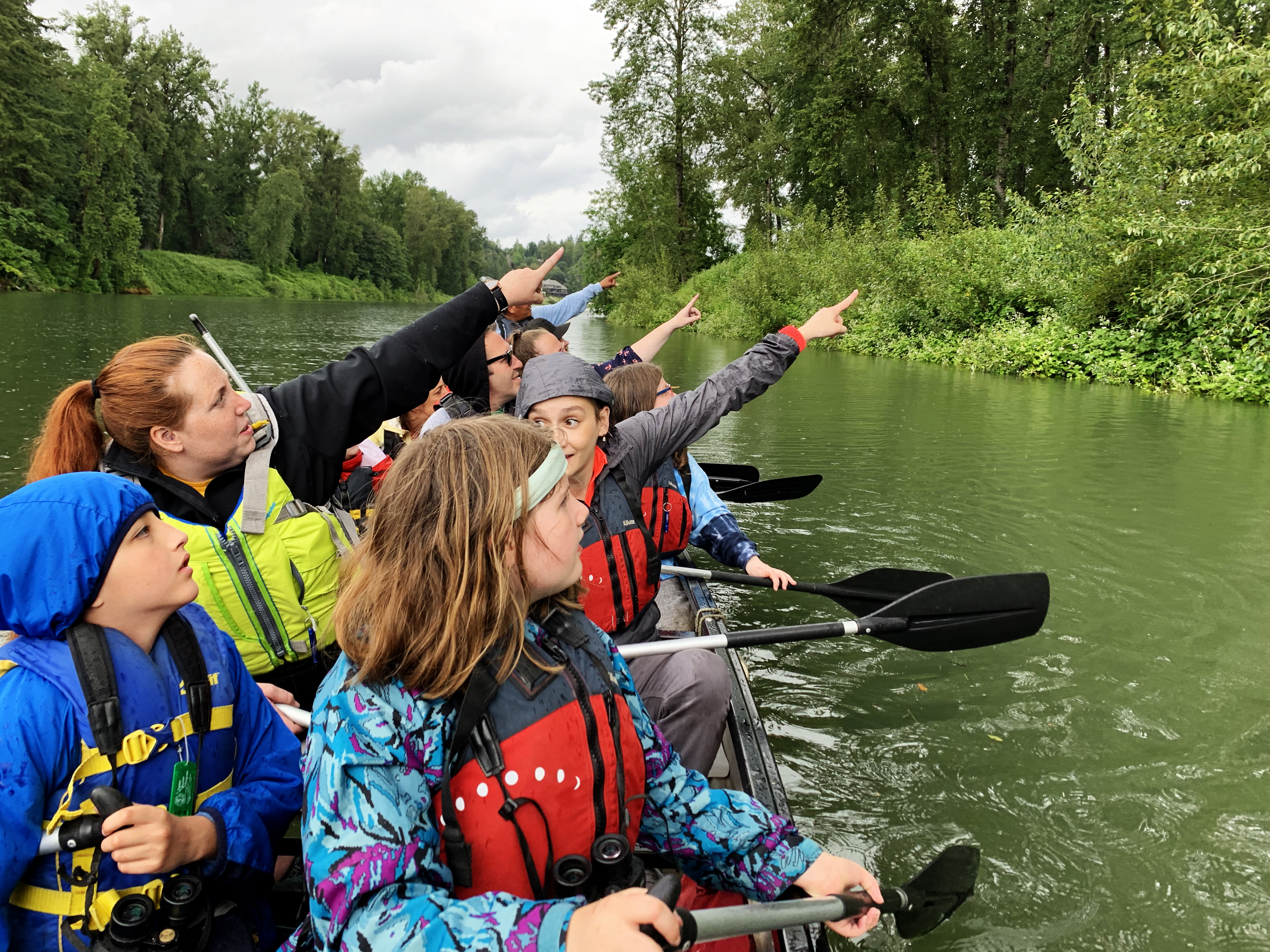 paddling after stewardship activity at meldum bar