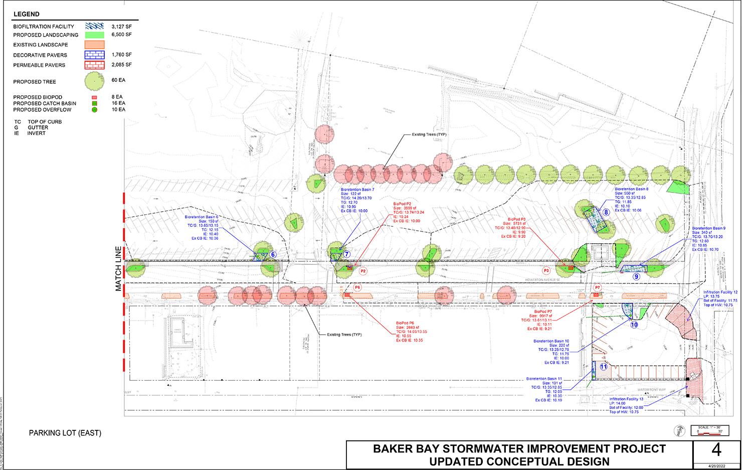 draft concept design of parking lot east