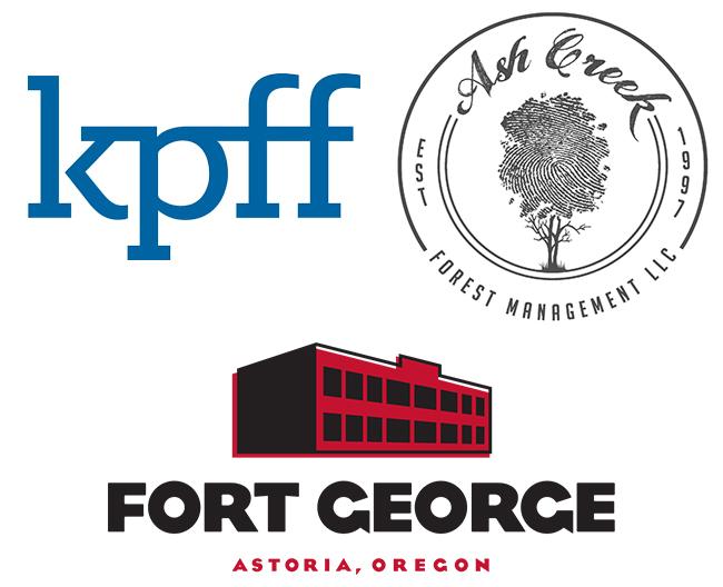logos for KPFF, Ash Creek Forestry, and Fort George