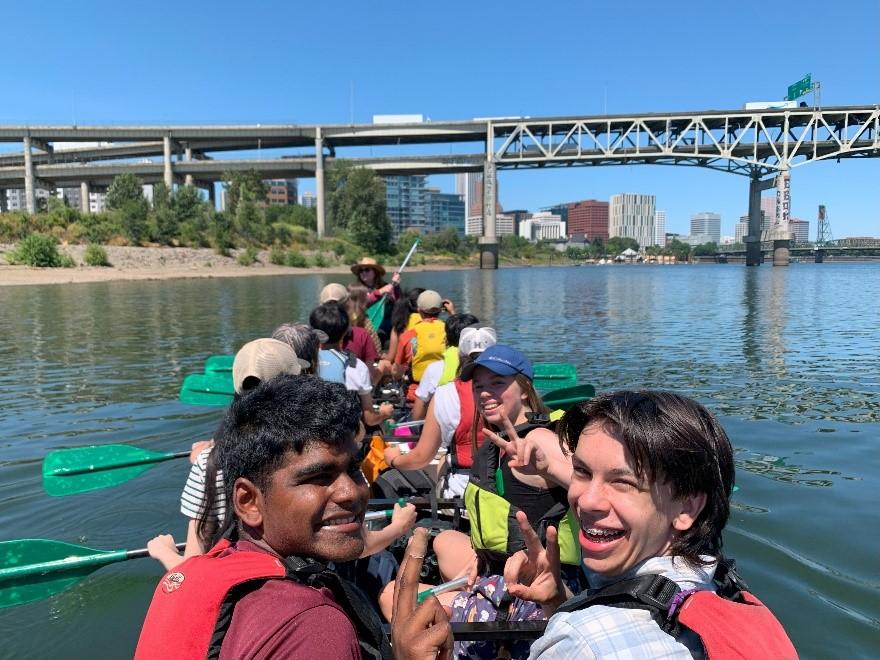 7.18.24 YCC teens at Willamette Park. Funder: EMSWCD