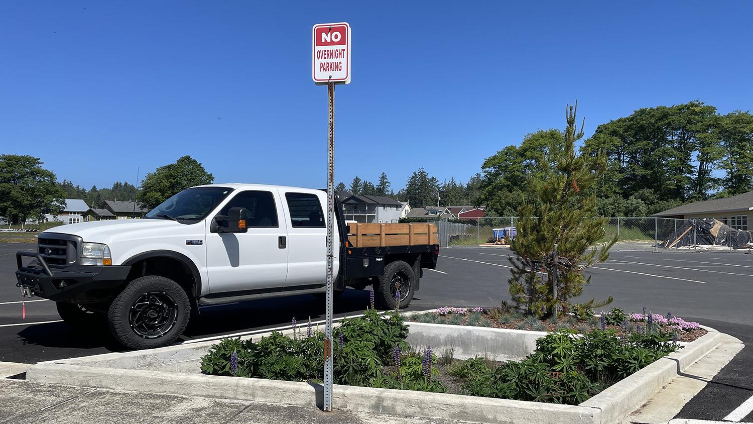 a biofiltration facility with a truck parked next to it
