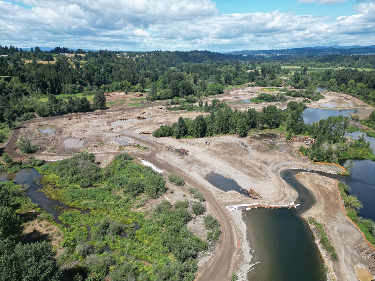 aerial image showing pits refilled