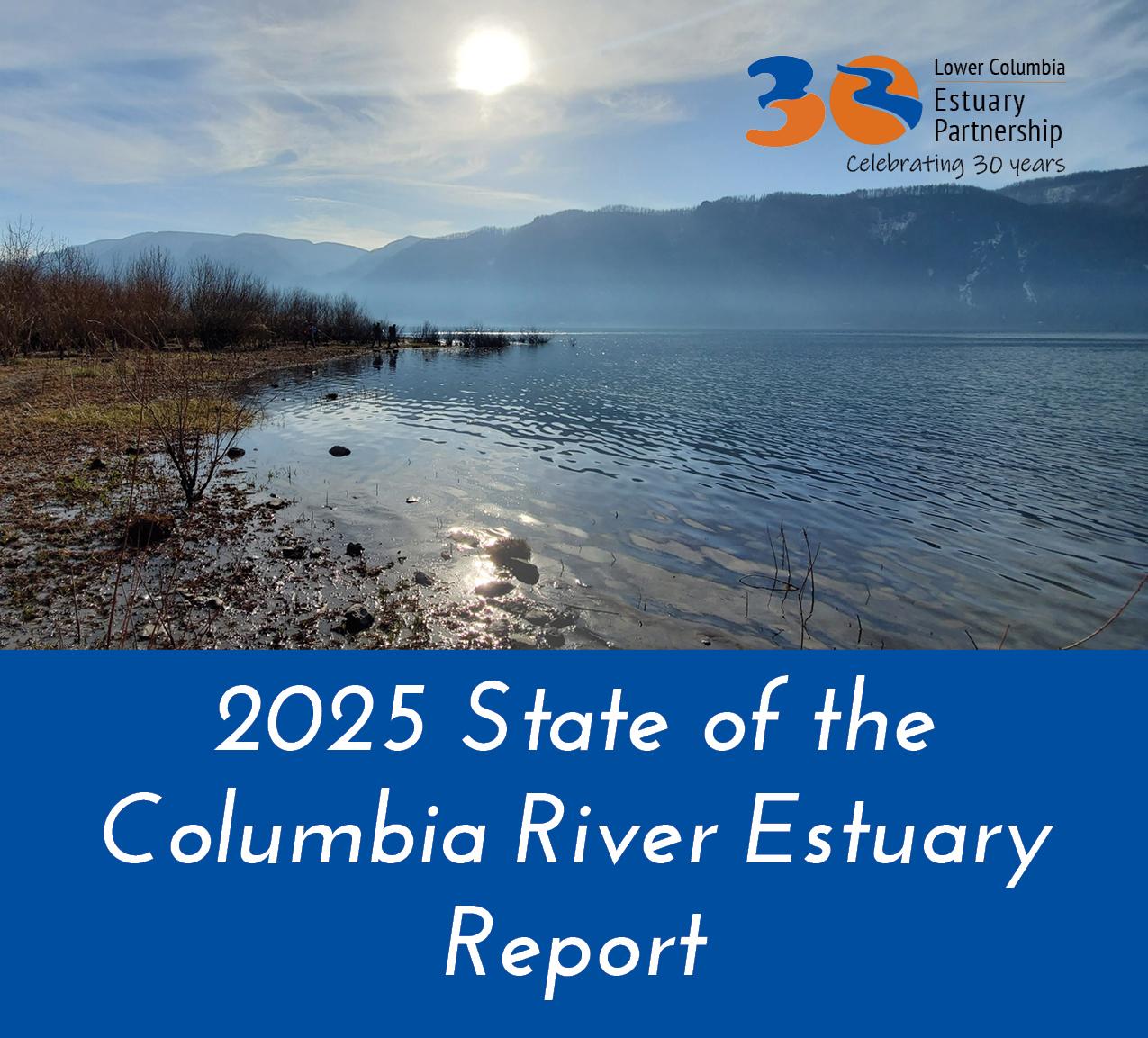 Sun rising over the Columbia River Gorge in winter