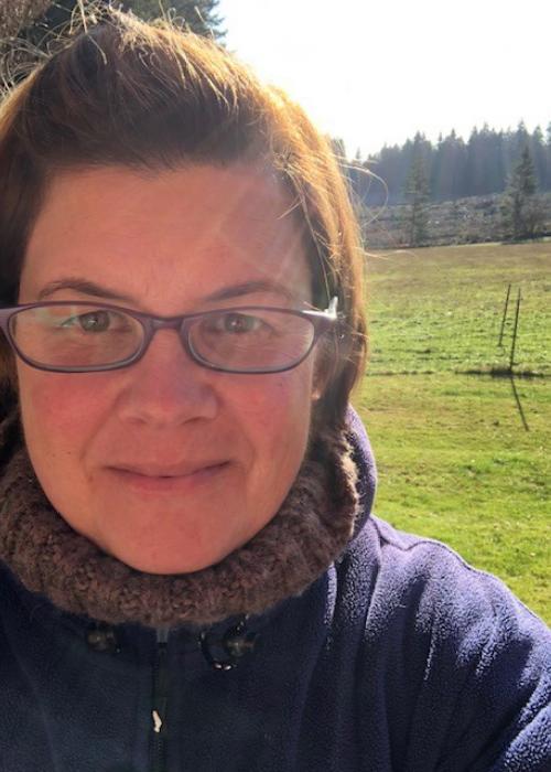 Elaine on her farm