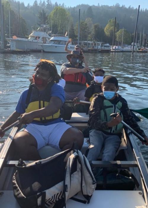 Blueprint Foundation participants in a Big Canoe