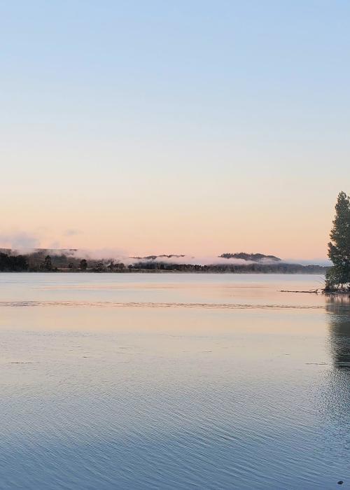 sunset over the Columbia River