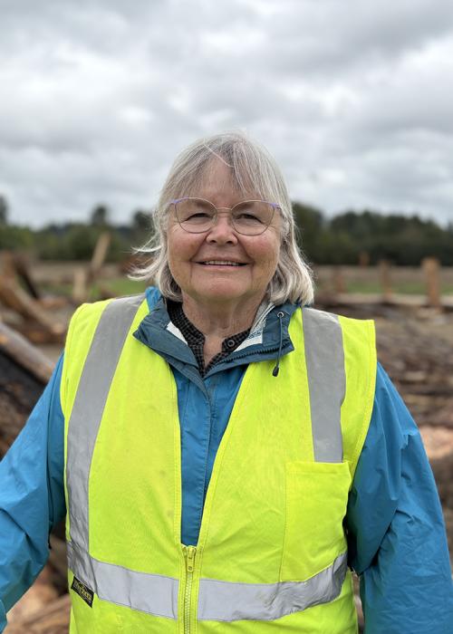 Sue Marshall at the East Fork Lewis River Reconnection Project site