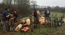 Sound Native Plants staff replanting at East Fork Lewis River