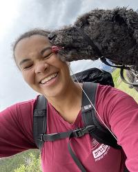 Cora and her dog Goose